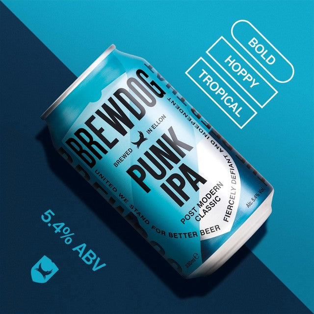 BrewDog Punk IPA India Pale Ale beer in 12 x 330ml cans - British product