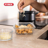 Pyrex Square Glass Roaster Small 16cm, imported from the UK