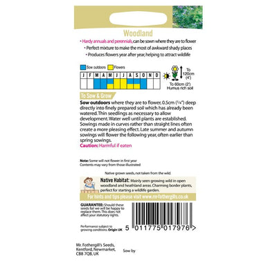 Graines Mr Fothergills Wild Flower Woodland Mixture