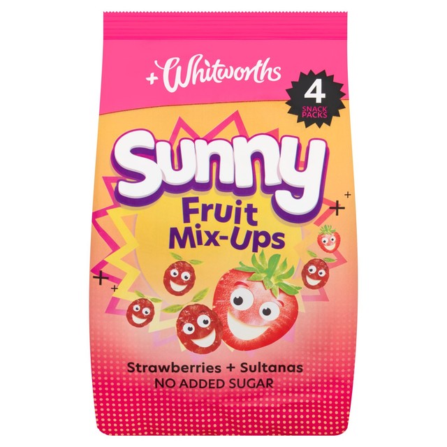 Sunny Mix Ups strawberry sultana dried fruit snack 4x18g (British brand)