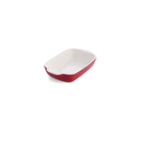 KitchenAid Empire Red 26cm stoneware casserole dish with bamboo lid, UK version