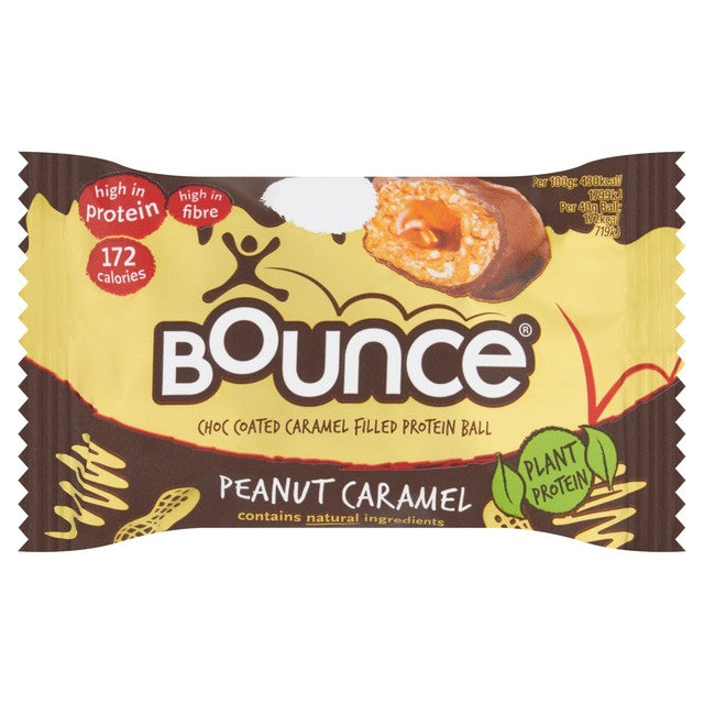 Bounce peanut caramel protein ball 40g - British product