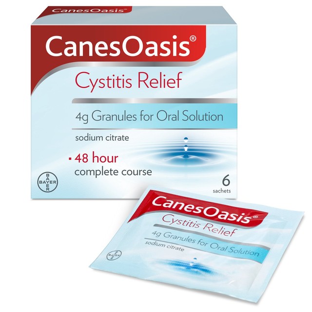 CanesOasis Cystitis Relief Sachets 6 Sachets - British product
