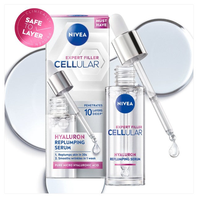 Nivea face serum hyaluron cellular filler 30ml imported from the UK