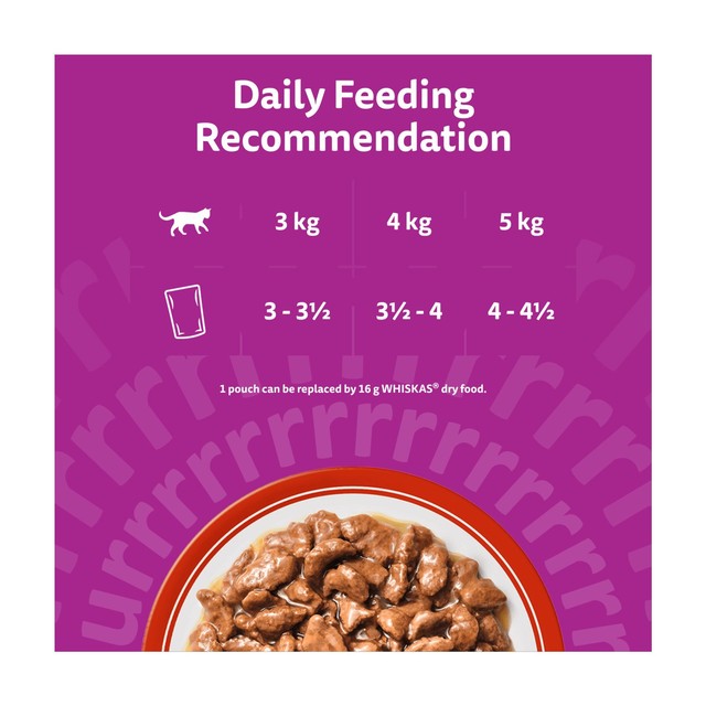 Whiskas wet cat food pouches meaty meals in gravy 80 x 85g (British brand)