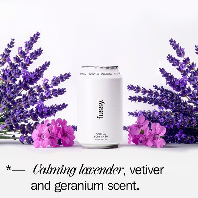 Fussy natural body wash Lavender Fields 320ml (British brand)