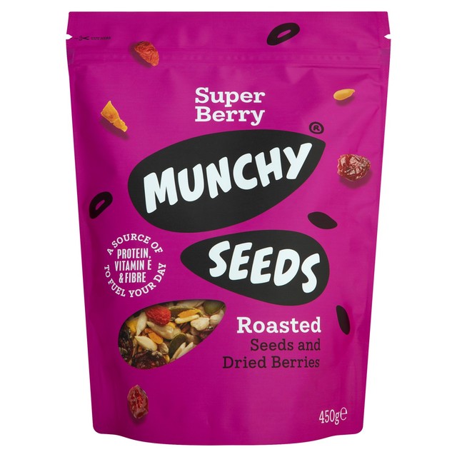 Munchy Seeds Super Berry roasted seeds snack 450g, imported from the UK