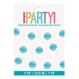 Unique Party powder blue honeycomb ball garland 7ft, imported from the UK