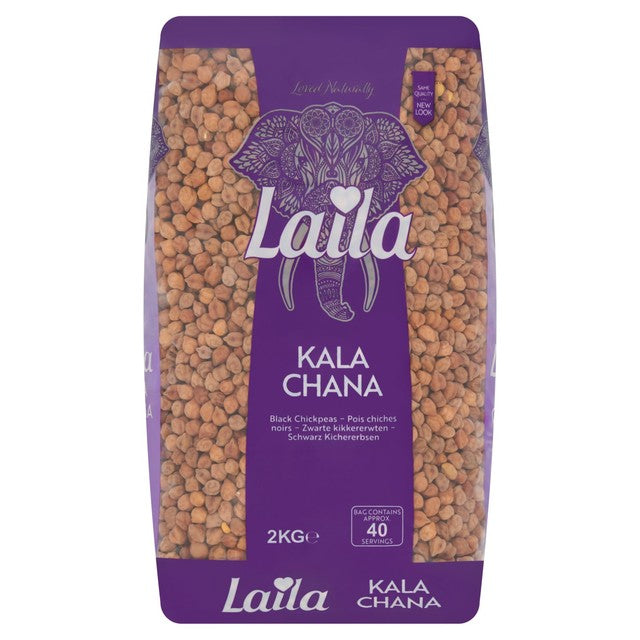 Laila Kala Chana black chickpeas 2kg, UK version