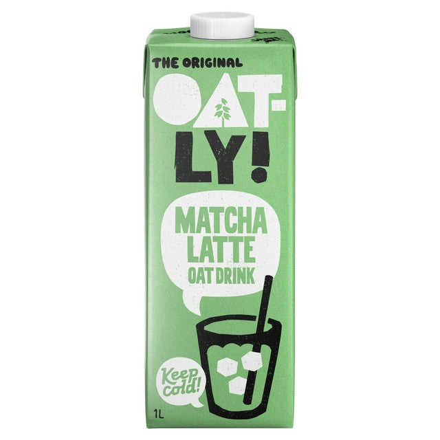 Oatly Matcha Latte Hafergetränk 1L, importiert aus Großbritannien