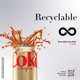 Coca-Cola Diet Coke No Caffeine 8 x 330ml cans - British product