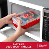 Sistema microwave heat and eat container set 3 pack with 2 x 525ml and 1 x 1.25L containers (British brand)