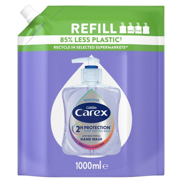 Carex sensitive antibacterial hand wash refill 1L - British product