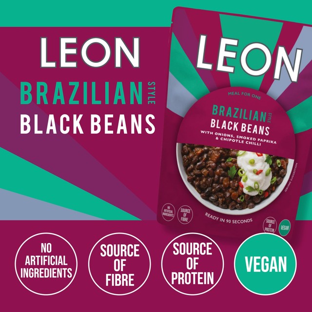 Leon Brazilian Style Black Beans 250g, UK version