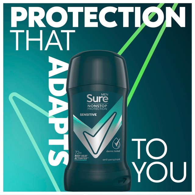 Sure Men Nonstop Sensitive Antiperspirant Deodorant Stick 50ml (British brand)