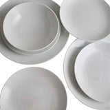 M&S Maxim Coupe white ceramic dinner set 12-piece, imported from the UK
