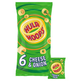 Hula Hoops cheese & onion crisps multipack 6x24g, UK version