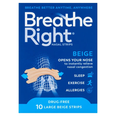 M&S Breathe Right Natural Tan Nasal Strips Snore Relief 10 per pack- Buy online at McGrocer