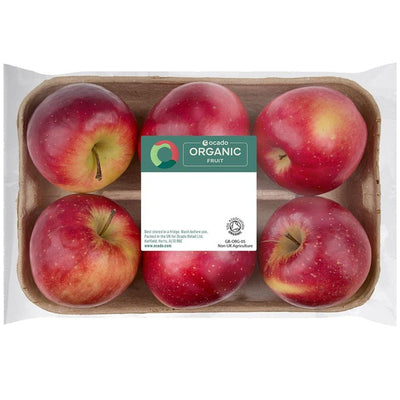 Ocado Bio Braeburn Äpfel Schale 6er-Packung