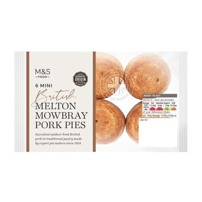 M&S Mini Melton Mowbray Pork Pies Pack of 6