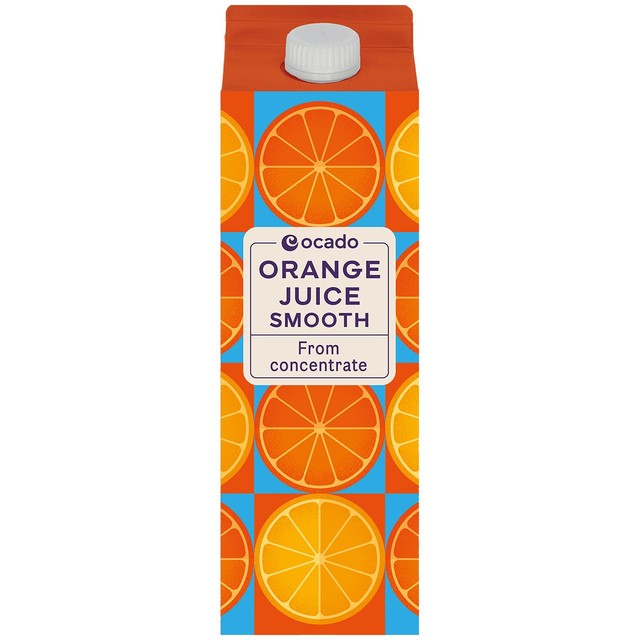 Ocado smooth orange juice from concentrate 1L, imported from the UK