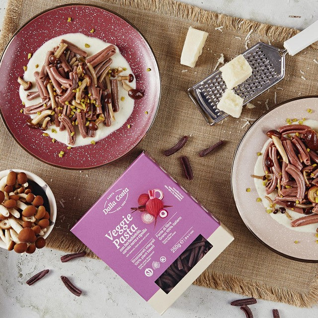 Dalla Costa veggie pasta with beetroot, black carrot and onion 250g - British product