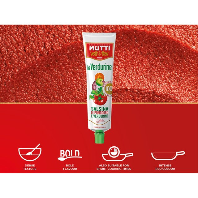 Mutti tomato and vegetable puree 130g tube, imported from the UK