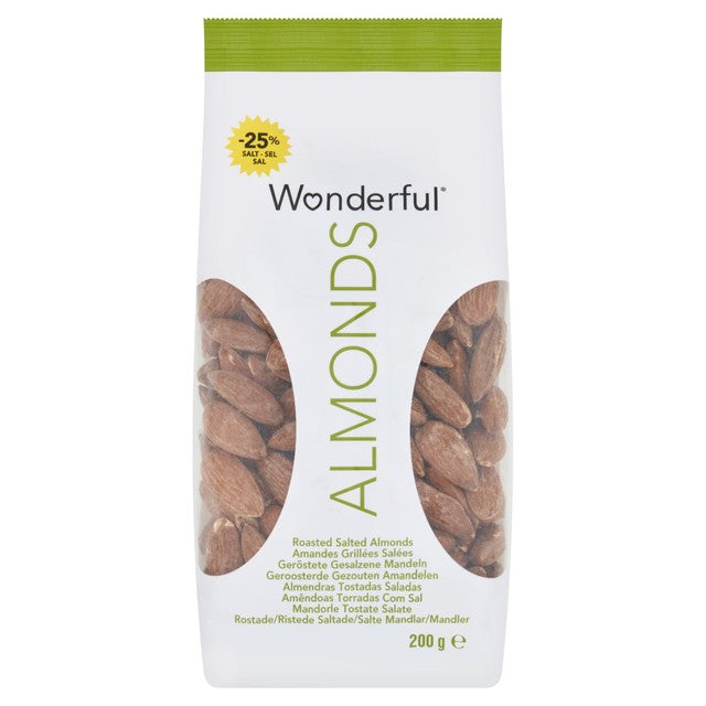 Wonderful almonds roasted and salted 200g (British brand)