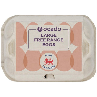 M&S Œufs gros de poules élevées en liberté Ocado, 6 par paquet - Achetez en ligne sur McGrocer