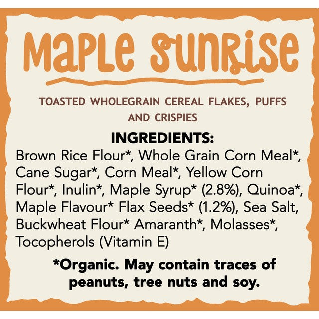 Nature's Path Maple Sunrise cereal 332g, imported from the UK