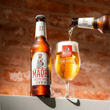 Madri Excepcional 0.0% alcohol-free lager beer 4 x 330ml, imported from the UK