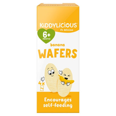 M&S Kiddylicious Mini Wafers Banana Baby Snack 4 x 4g- Buy online at McGrocer