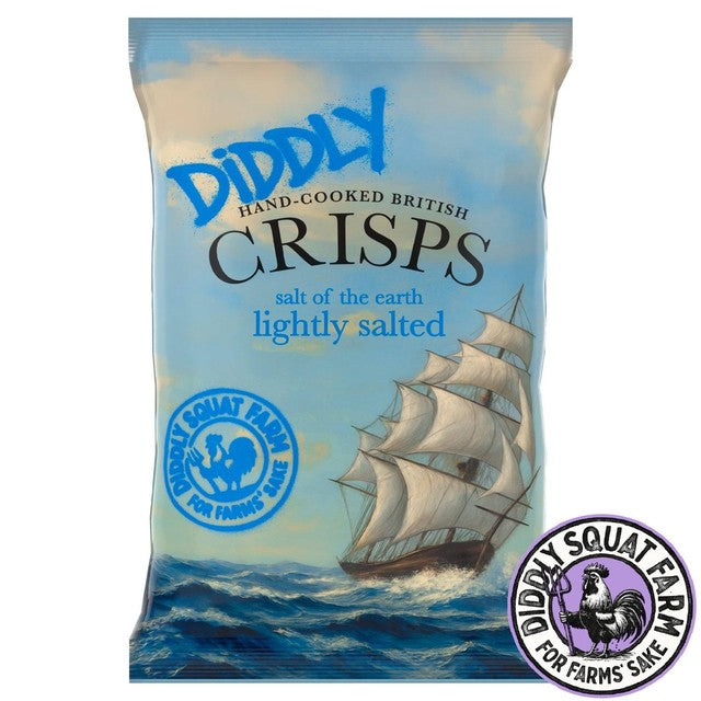 Diddly Squat Farm lightly salted crisps, imported from the UK