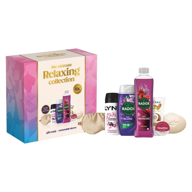 The Ultimate Relaxing Collection gift set with LYNX, Radox, Dove, Vaseline products (British brand)