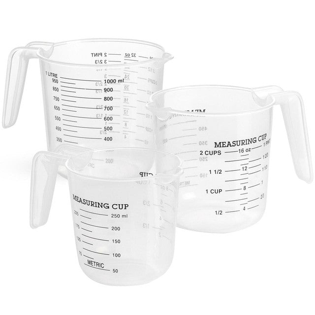 M&S measuring jugs set 3-piece, imported from the UK