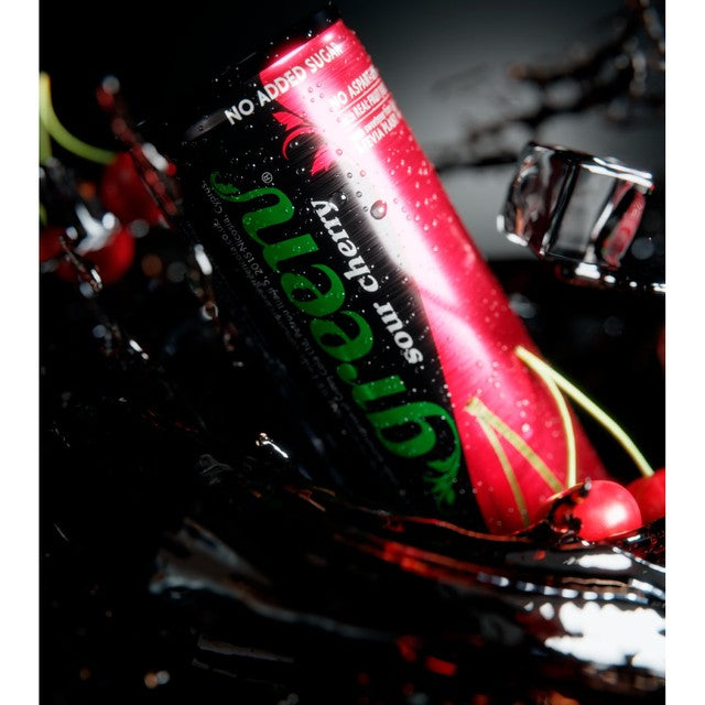 GREEN COLA Sour Cherry sugar-free cola 4 x 330ml cans, UK version