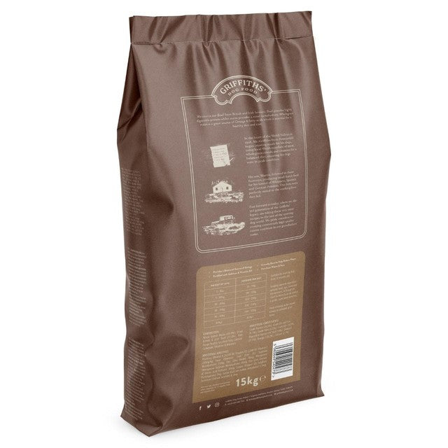 Griffiths original beef dry dog food 15kg, UK version