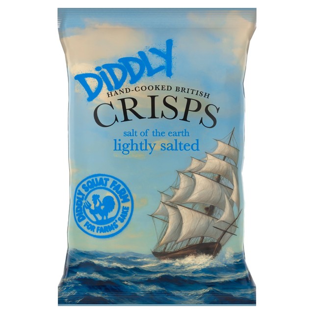 Diddly Squat Farm lightly salted crisps, imported from the UK