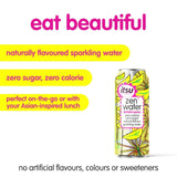 itsu zen water lemon yuzu sparkling water, imported from the UK