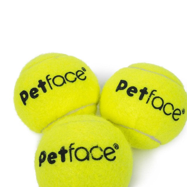 Petface Tennis Balls Dog Toy 6.35cm diameter, imported from the UK