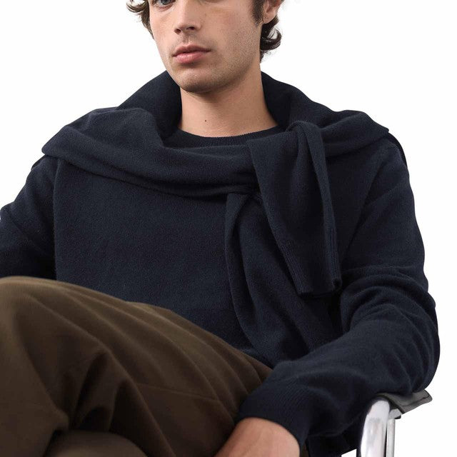 M&S Men's Autograph Pure Cashmere Jumper Navy S, imported from the UK
