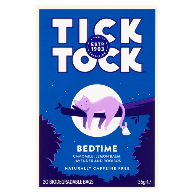 Tick Tock Bedtime herbal tea 20 count (British brand)