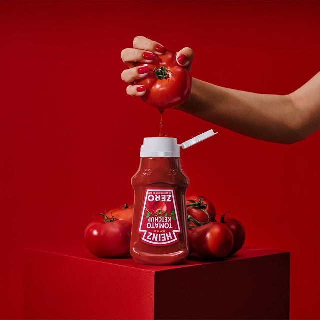 Heinz tomato ketchup zero added sugar and salt 425g, UK version