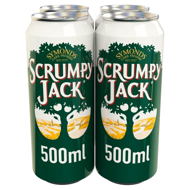 Scrumpy Jack cider cans 4 x 500ml (British brand)