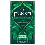 Pukka Supreme Matcha Green Herbal Tea Bags x20, imported from the UK