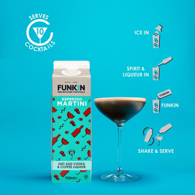 Funkin Espresso Martini Cocktail Mixer 950ml - British product