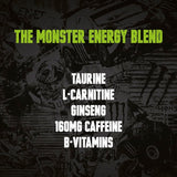 Monster zero sugar energy drink 4 x 500ml, imported from the UK