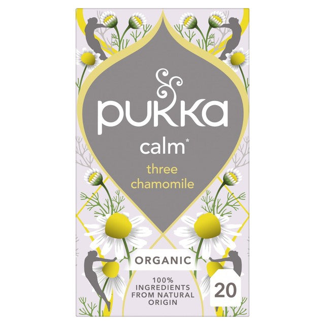 Pukka Herbs Organic Three Chamomile Tea 20 Bags, imported from the UK