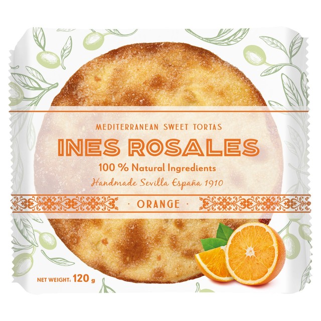 Ines Rosales Seville Orange sweet biscuits 120g, UK version