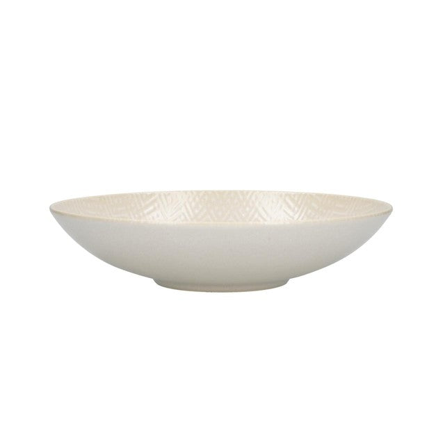 KitchenCraft stoneware pasta bowls blue embossed 22cm, UK version